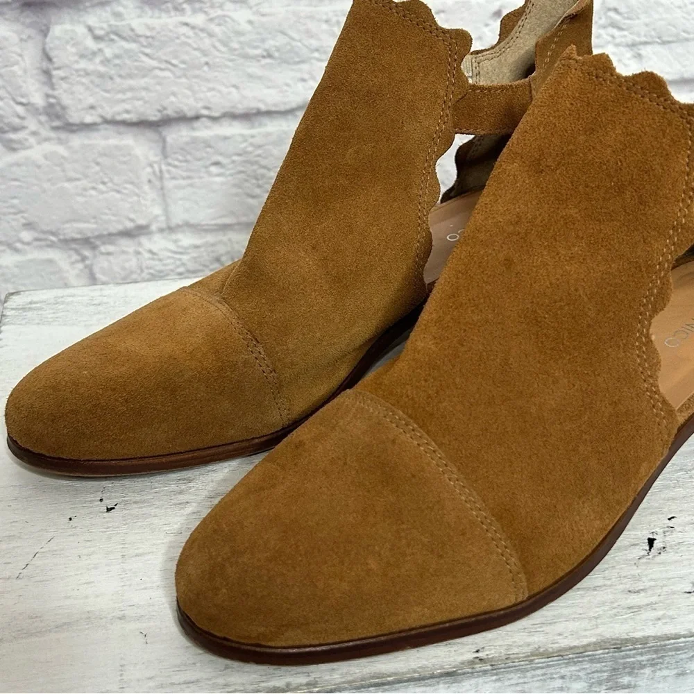 Klub Nico Suede Leather Beau Scalloped Booties